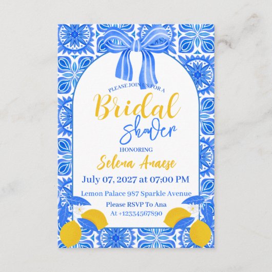 Bridal Shower Invitation Card Einladung (Vorderseite)