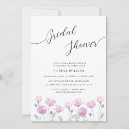 Bridal Shower Invitation delicate flowers. Einladung