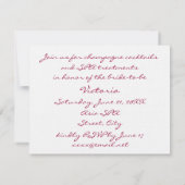 BRIDAL SHOWER INVITATION EINLADUNG (Rückseite)