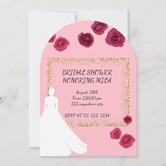 BRIDAL SHOWER INVITATION EINLADUNG (Vorderseite)
