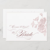 BRIDAL SHOWER INVITATION EINLADUNG (Vorne/Hinten)
