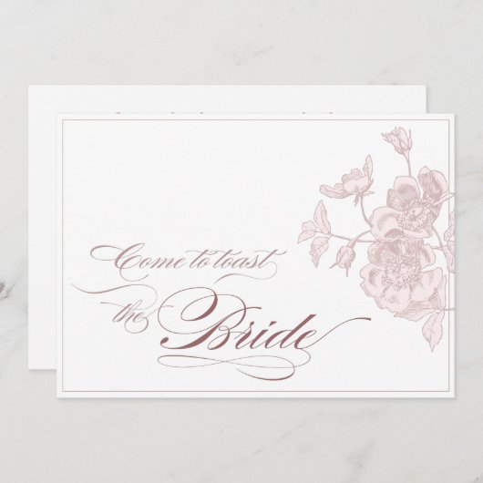 BRIDAL SHOWER INVITATION EINLADUNG (Vorne/Hinten)