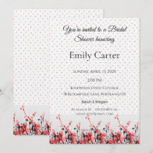 Bridal Shower Invitation Elegant Floral Template