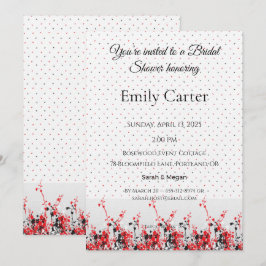 Bridal Shower Invitation Elegant Floral Template Einladung