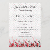 Bridal Shower Invitation Elegant Floral Template Einladung (Vorderseite)