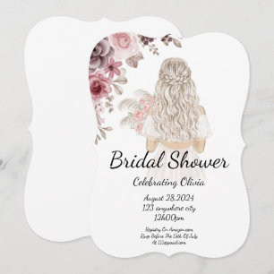 BRIDAL SHOWER INVITATION FLORAL EINLADUNG