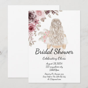 BRIDAL SHOWER INVITATION FLORAL EINLADUNG
