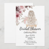 BRIDAL SHOWER INVITATION FLORAL SAVE THE DATE (Vorne/Hinten)
