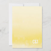 BRIDAL SHOWER INVITATION : Ober-Aquarellgelb Einladung (Rückseite)