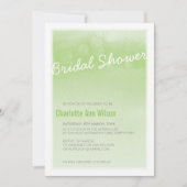 BRIDAL SHOWER INVITATION : Ober-Aquarellgrün Einladung (Vorderseite)