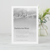 BRIDAL SHOWER INVITATION : Ober wassergrau Einladung (Stehend Vorderseite)