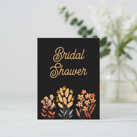 Bridal shower invitation postcards einladungspostkarte (Stehend Vorderseite)