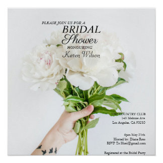 Bridal Shower Invitation RSVP Card Magnet Poster