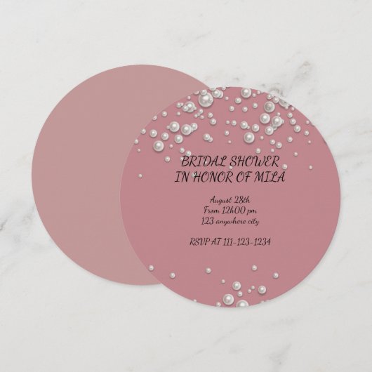 BRIDAL SHOWER INVITATION SAVE THE DATE (Vorne/Hinten)