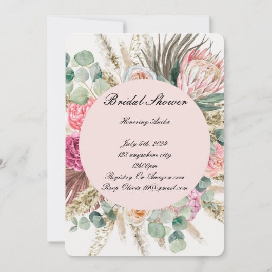 BRIDAL SHOWER INVITATION SAVE THE DATE (Vorderseite)