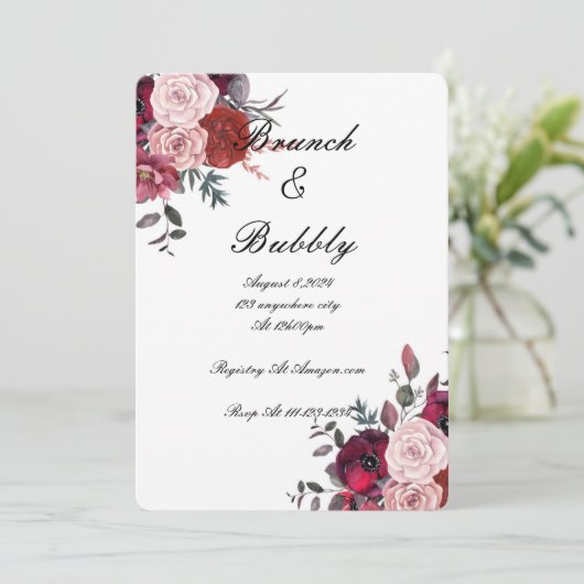 BRIDAL SHOWER INVITATION SAVE THE DATE (Stehend Vorderseite)