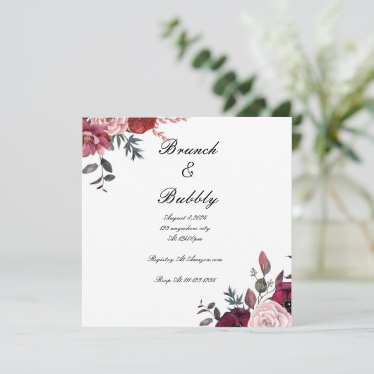BRIDAL SHOWER INVITATION SAVE THE DATE (Stehend Vorderseite)