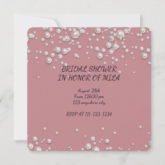 BRIDAL SHOWER INVITATION SAVE THE DATE (Vorderseite)