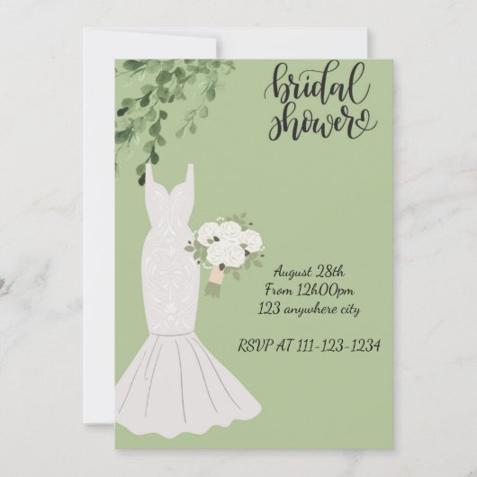 BRIDAL SHOWER INVITATIONEN, INSTANT DOWNLOAD EINLADUNG (Vorderseite)