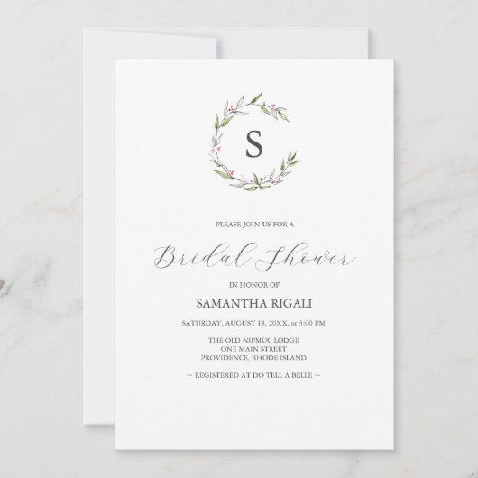 Bridal Shower Invitations Christmas Wedding (Vorderseite)