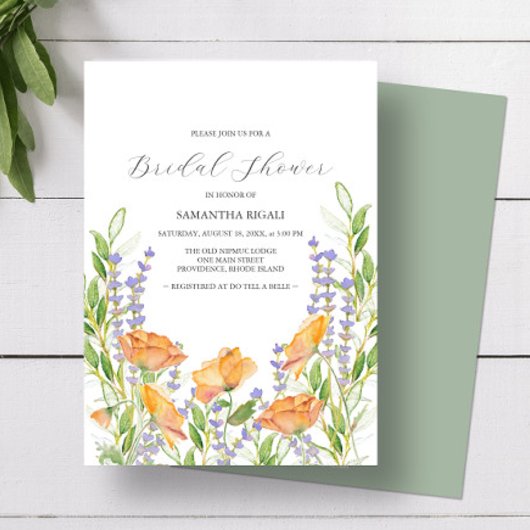 Bridal Shower Invitations – Sage Green & Boho Chic