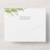 Bridal Shower Invitations Watercolor Wildflowers All In One Einladung (Rückseite)