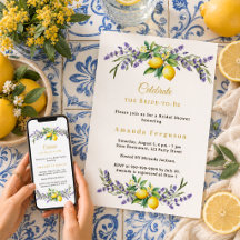 Bridal Shower lavender florals lemons