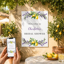 Bridal Shower lavender lemons welcome