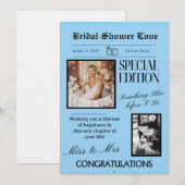 BRIDAL SHOWER LOVE CARD (+Download option) Einladung (Vorne/Hinten)