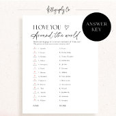 Bridal Shower Love Languages Matching Game Card Einladung