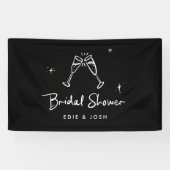 Bridal shower modern natural elegant handwritten banner (Horizontal)