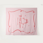 Bridal shower modern natural elegant handwritten wandteppich (Vorderseite (Horizontal))