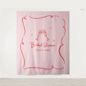 Bridal shower modern natural elegant handwritten wandteppich (Vorderseite)