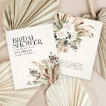 Bridal shower pampas grass modern terracotta chic<br><div class="desc">Budget bridal shower pampas grass and eucalyptus modern boho elegant stylish party decor design. Contemporary terracotta,  sage green,  black and natural beige colorway.</div>