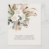 Bridal shower pampas grass modern terracotta chic flyer (Hinten)