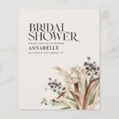 Bridal shower pampas grass modern terracotta chic flyer (Vorne)