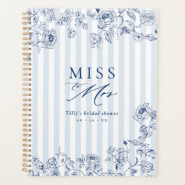 Bridal Shower Paper Planner Something Blue Book Planer