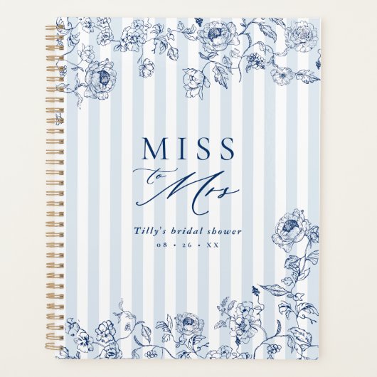 Bridal Shower Paper Planner Something Blue Book Planer (Vorderseite)