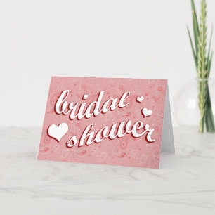 bridal shower : Pink Paisley : Einladung