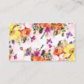 Bridal Shower Recipe Request Spring Pastel Floral Begleitkarte (Rückseite)