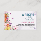Bridal Shower Recipe Request Spring Pastel Floral Begleitkarte (Vorderseite)