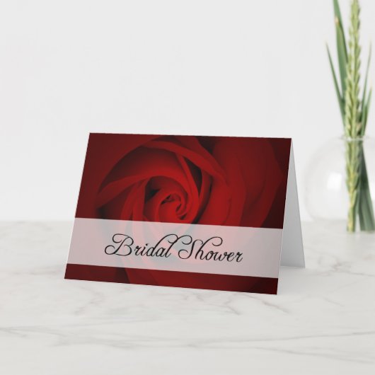 Bridal Shower : Red Rose : Einladung (Vorderseite)