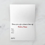 Bridal Shower : Red Rose : Einladung (Innenseite)