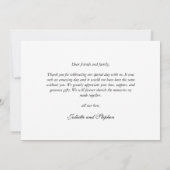 Bridal shower rosa oro floral Foam Boards Dankeskarte (Rückseite)