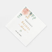 Bridal Shower rose gold floral eucalyptus luncheon Serviette (Ecke)