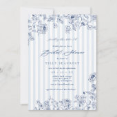 Bridal Shower Something Blue Party Invitation Einladung (Vorderseite)