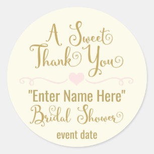 BRIDAL SHOWER STICKER   ein süßes Danke schön