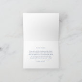 Bridal Shower Thank You Card Something Blue Stripe Dankeskarte (Innenseite)