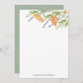 Bridal Shower Thank You Cards Boho Wildflowers Dankeskarte (Vorne/Hinten)