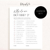 Bridal Shower Wedding Customs Matching Game Card Einladung